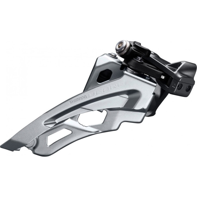 Переключатель передний SHIMANO DEORE, M6000-L, для 3x10 скоростей, нижний хомут, side-swing, верхняя тяга IFDM6000LX6